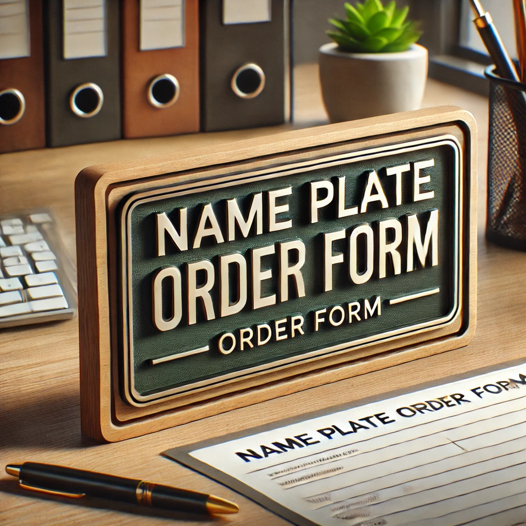 Nameplate Order Form